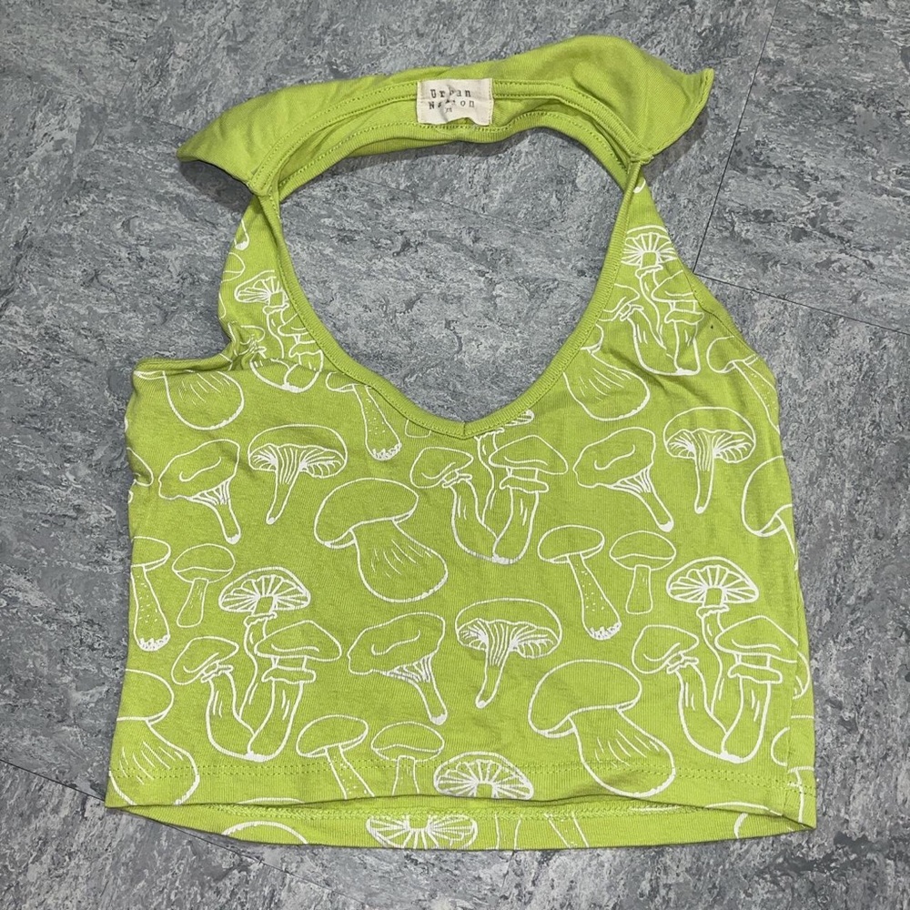 CUTE green mushroom shirt